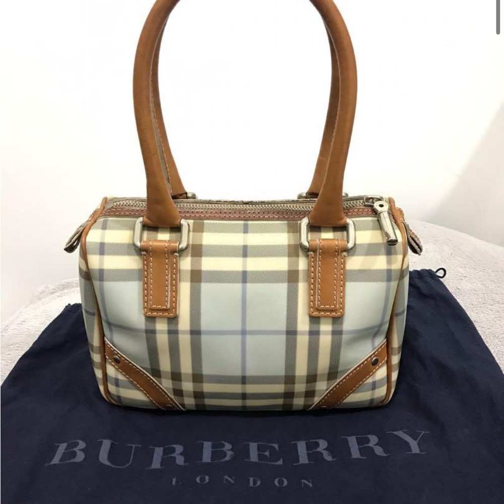 Burberry 🩵 Blue Nova Check Boston Speedy Bag RM550 Authentic 💯